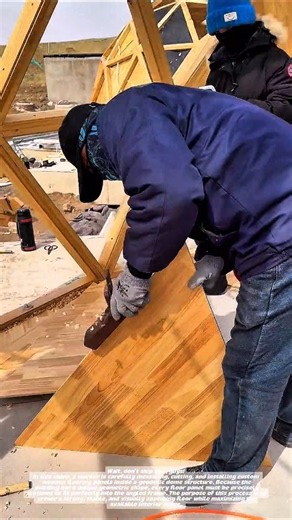 Precision Wooden Floor Installation Inside a Geodesic Dome.