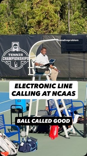 Do you agree? For the first time ever, NCAAs had electronic line calling. #tennis #atp | No-Ad, No Problem