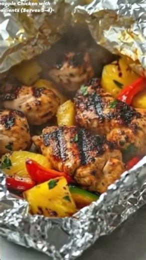 Juicy Air Fryer Pineapple Chicken & Veggies | Easy Air Fryer Recipe #easyrecipes #airfryerrecipes