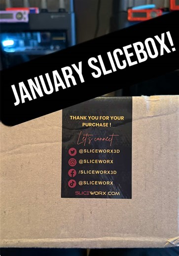 January Slicebox time! Big time gains from @SLICEWORX OFFICIAL this month! Always coming in clutch! Use code pwc5 to save 5% off your entire purchase on Sliceworx.com! #notsponsored #fyp #foryou #3dprinting #printtok