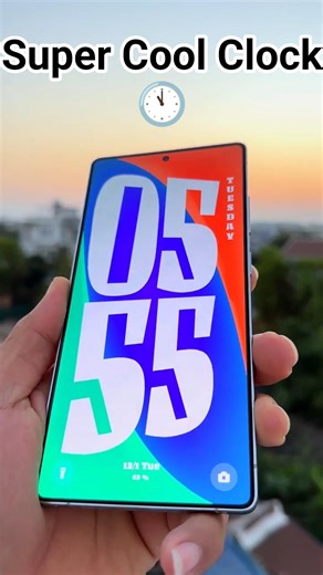 Super Cool Clock on Samsung #homescreensetup #smartphone #tech #short #Widget #icon