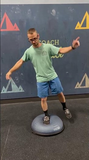 Single Leg Balance Standing on Bosu Ball #balancefitness