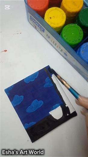 Window Art with sunflowers 🖼️🌻 | Night sky Art #fypシ #sunflower #artist