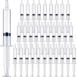 Eccliy Syringes with Cap 10 ml 0.34 oz Reusable Plastic Syringes Durable for Nurses Graduatione Summer Parties(200 Pcs)
