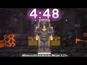 Full Netherite Armor Speedrun In 4:48 😱 | 📱 Mcpe / Bedrock 1.21+ ( SSG )