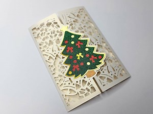 Christmas Cards SVG Files Cricut Gate Fold Card Templates Christmas Tree Cards Cricut Silhouette Cameo Laser Cut Christmas Gifts Invitation - Etsy