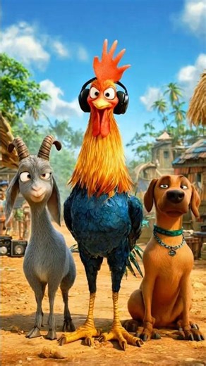 DJ Rooster’s Party Turns Funny! 🐔🎧😂 | Village Comedy Story #shorts
