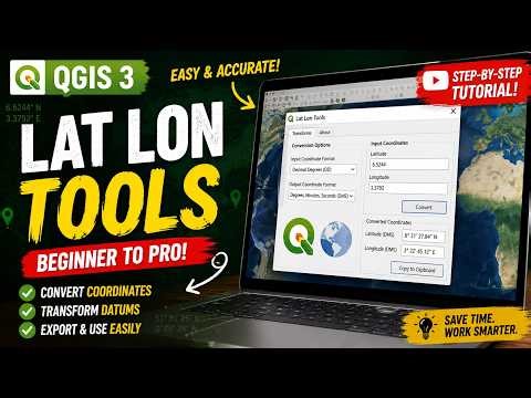 How to Use Lat Lon Tools in QGIS | Convert Coordinates in GIS