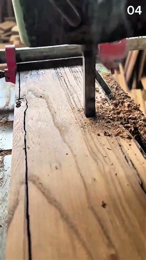 Mortising chisel carves clean slot through solid wood