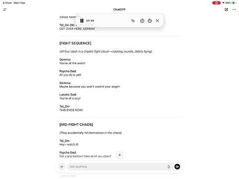 Psycho Dad Vs Tal-On Vs Lunatic Dad Vs Gemma - Full Fight (Bloody Epic + Chat GPT Skullcruncher)