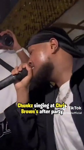 Chunkz Sings for Chris Brown at the After Party