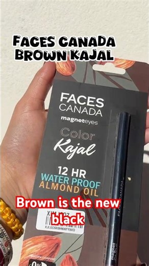 brown Kajal✨for small eyes#makeup#kajal#skincare#facescanada#brownkajal#shorts#viral