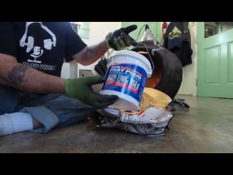 Repairing a cracked chiminea fire pot