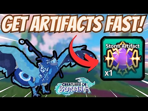How to GET EVERY ARTIFACT FAST! MEGALODYSTRIX & Quezekel | Creatures of Sonaria Update
