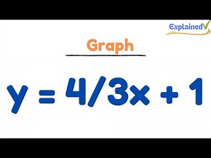 How to Graph y = 4/3x + 1