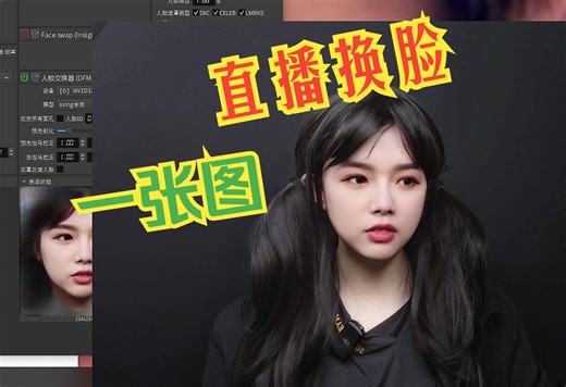 AI直播换脸教程，一张图也能直播换脸？AI直播换脸，换脸教程，deepfacelive ai教学 换脸教学