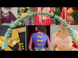 100+ Lastest blouse design 😍🥰2025 pintrest blouse designs Simple and Stylish back blouse designs