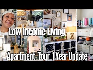 LOW INCOME LIVING/SMALL APARTMENT TOUR 2025!/One year UPDATE Makeover TRANSFORMATION!|VLOG