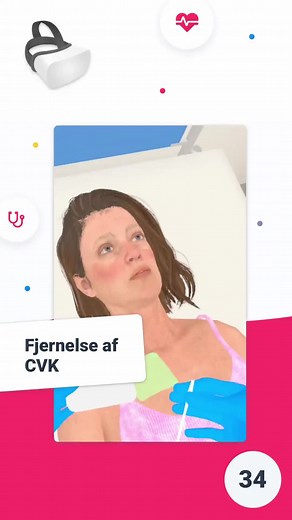 Fjernelse af centralt venekateter (CVK) i VR træning