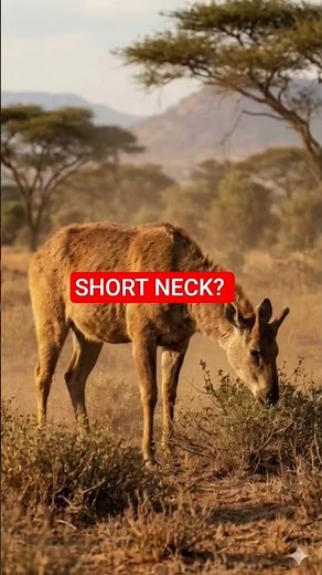 Giraffes Had SHORT Necks?! 10 Million Years Evolution 🤯 #Giraffe #Shorts