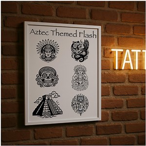 Aztec Tattoo Stencil Designs: Neo Traditional Flash Art (digital Download) - Etsy Australia