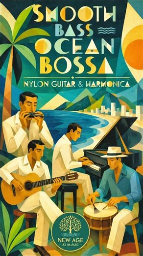 Smooth Bass Ocean Bossa: Nylon Guitar & Harmonica