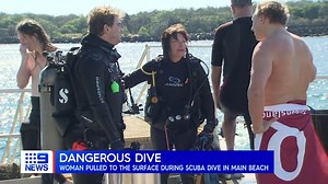 A 48-year-old woman has been pulled from waters after feeling disorientated during a scuba dive in Main Beach. She remains in hospital in a serious condition. #9News | Weeknights at 5.30pm | 9 News Gold Coast