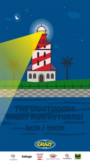 Entries are LIVE! 🏃🌙 The Crazy Store Lighthouse Ten Night Race 2026 is back. Choose your distance and go CRAZY under the stars. 10km Road Race or 5km Fun Run Start & finish: Beach Road, Sea Point (Opposite Winchester Mansions) Wednesday, 11 February 2026 10km – 18h00 | 5km – 18h15 Enter now: https://lighthouse.topevents.co.za/ Race info & need-to-knows: https://www.topevents.co.za/event/crazy-store-lighthouse-10km-and-5km-2026/ | The Crazy Store