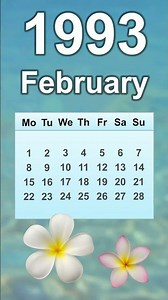 February 1993 Calendar