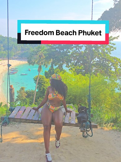 When the beach is worth the hike: Freedom Beach in Phuket, Thailand is definitely worth the mini walk. There’s a small entrance fee, little spots along the hike to grab fresh juice and food, and even a swing overlooking the water. One of the prettiest hidden beaches #freedombeachphuket #phuketthailand