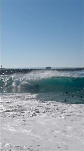 Kris Espinoza getting clamped at the end of that wave! #Bodyboarding #TheWedge #Wipeout