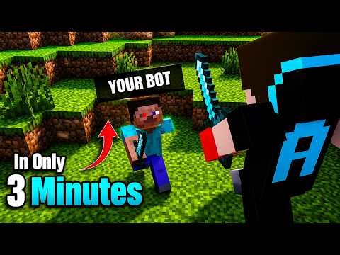 How To Make Your Own PVP Bot Like Theobaldthebird In Just 3 Minutes In Minecraft!
