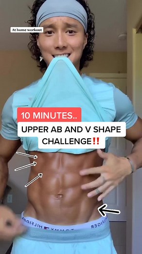 Intense 10-Minute Upper Abs and V-Shape Challenge Workout