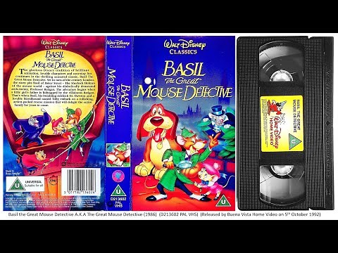 Basil the Great Mouse Detective (1986) . 5th October 1992 - UK VHS