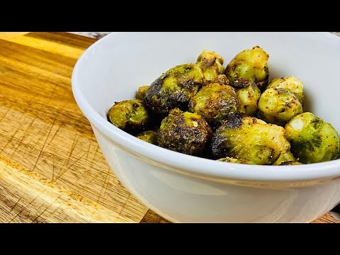 Air fryer Brussels sprouts from frozen are ready in under 15 minutes