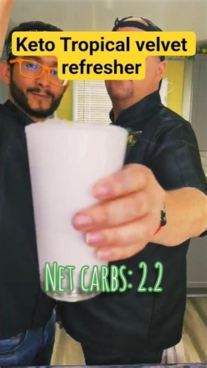 Low Carb Tropical Refresher Recipe 🥥 | Easy Keto Drinks #keto #lowcarb #threemargaritasin