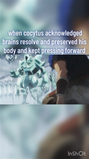 And of course it would seem cocytus had finished the duel however he did acknowledged brains resolve as a warrior and his resolve as he would press forward to the kingdom I wonder what the others are doing now as now there is only one episode left before the sacred kingdom movie arrives #dbz_editz1 #fyp #foryoupage #animetiktok #overlordmarathon