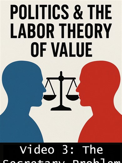 Labor Theory of Value Video 3 The Secretary Problem Here I address the problem of labor that does not directly contribute to the value added of the firm...often referred to as