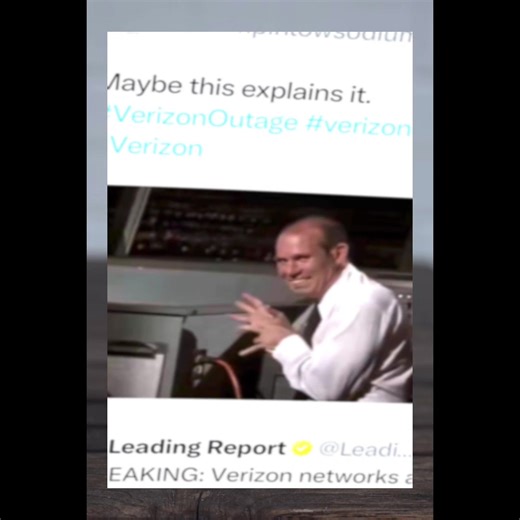 Verizon networks are still reporting an outage, with no explanation from the company. Maybe this explains it. #VerizonOutage #verizondown #Verizon #fyp #airplane