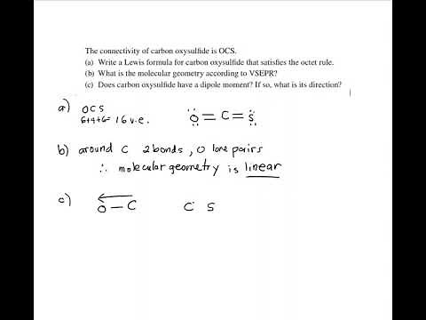 OCS lewis structure molecular geometry dipole moment