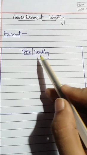 Advertisement Format Class 11th #shorts #viral #cbse