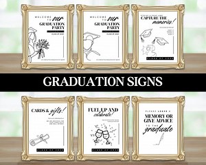 Graduation Party Signs Bundle: Printable Decor (digital Download) - Etsy