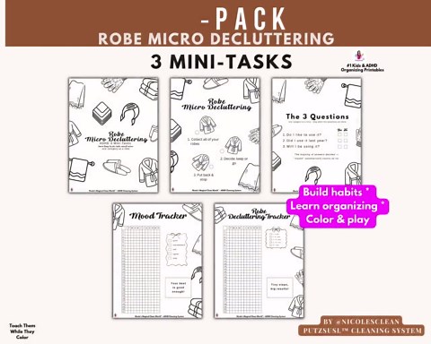 Declutter Robe – ADHD Bathroom Reset for Overwhelmed Bathrooms – Micro Decluttering Printable - Etsy Australia