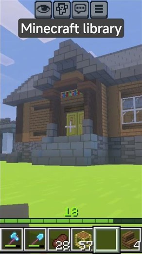 Minecraft library in my survival world.