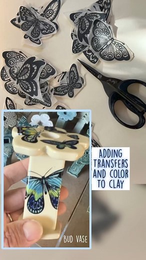 Using Speedball Ceramics Underglazes to add Color on your transters. In this demonstration, I'm applying Elan Transfers butterfly underglaze transfers to my Signature bud vases.I applied them to greenware and bisque fired them before adding color. I used Turquoise, Royal Blue and Yellow. Finished with a Zinc Free clear glaze and fired to a hot cone 6. Clay is White Stoneware. The color stay is fantastic and no blemish issues present. #speedball_ceramics#functionalceramics #pottersofinstagram #po