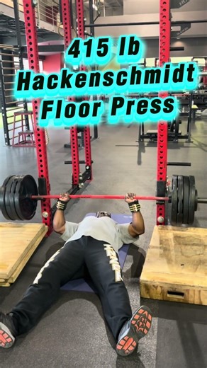 415 lb Hackenschmidt Floor Press - JT Hall - Old Time Strongman Organization #motivation #gym #fun