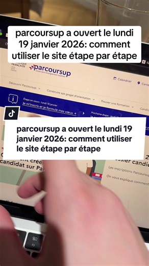 parcoursup a ouvert le lundi 19 janvier 2026: comment utiliser le site étape par étape #parcoursup #parcoursup2026 #terminale #bac #bac2026
