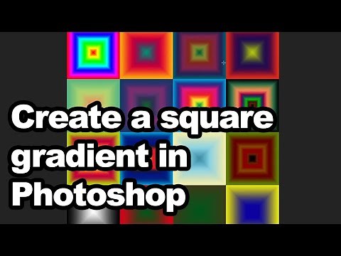 How to create a square gradient in Photoshop tutorial
