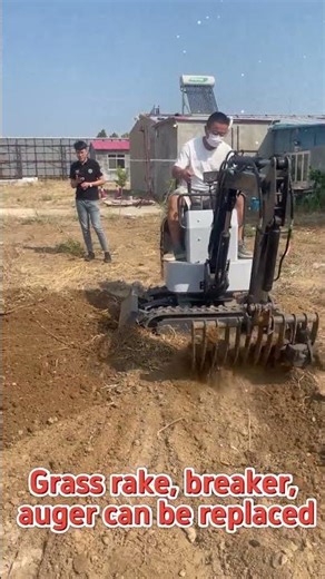 Model 13 mini excavator capable of digging, shoveling, and crushing. #digger #excavator