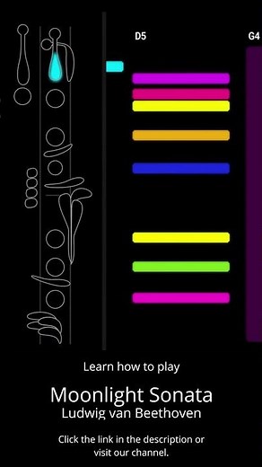 How to Play: Moonlight Sonata - Ludwig van Beethoven [Clarinet Bb] #clarinet #tutorial